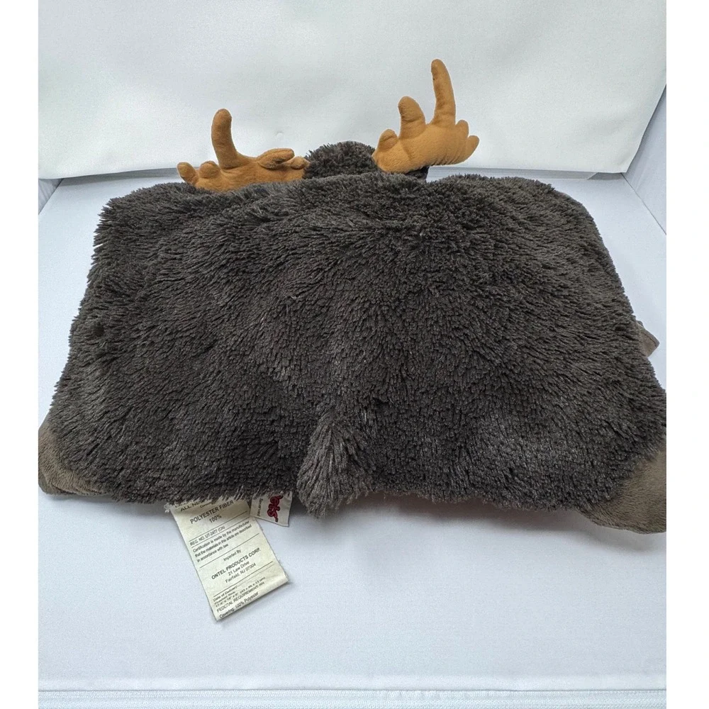 Pillow Pets Magical Moose Brown Plush Stuffed Animal 18 inch Large Travel Pillow